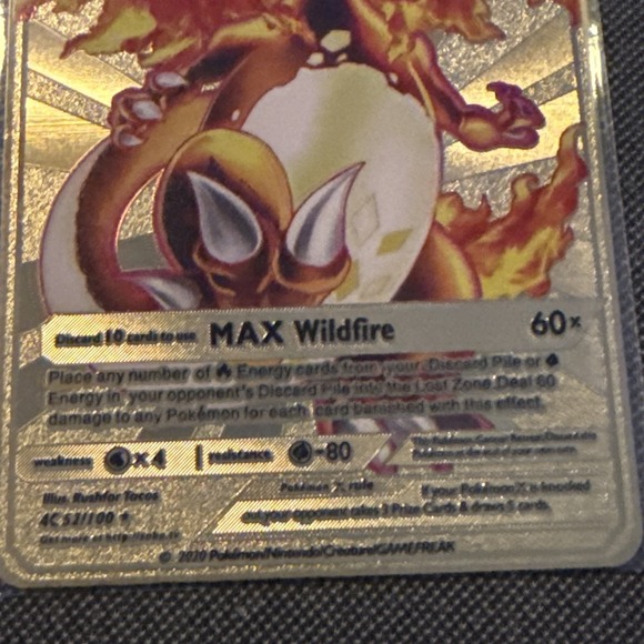 Pokemon Gold Metal Charizard Cards (3) - Picture 11 of 14